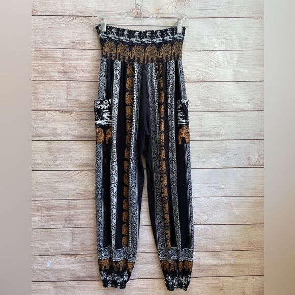 QIANXIZHAN ASIAN PRINT JOGGERS - Picture 5 of 5